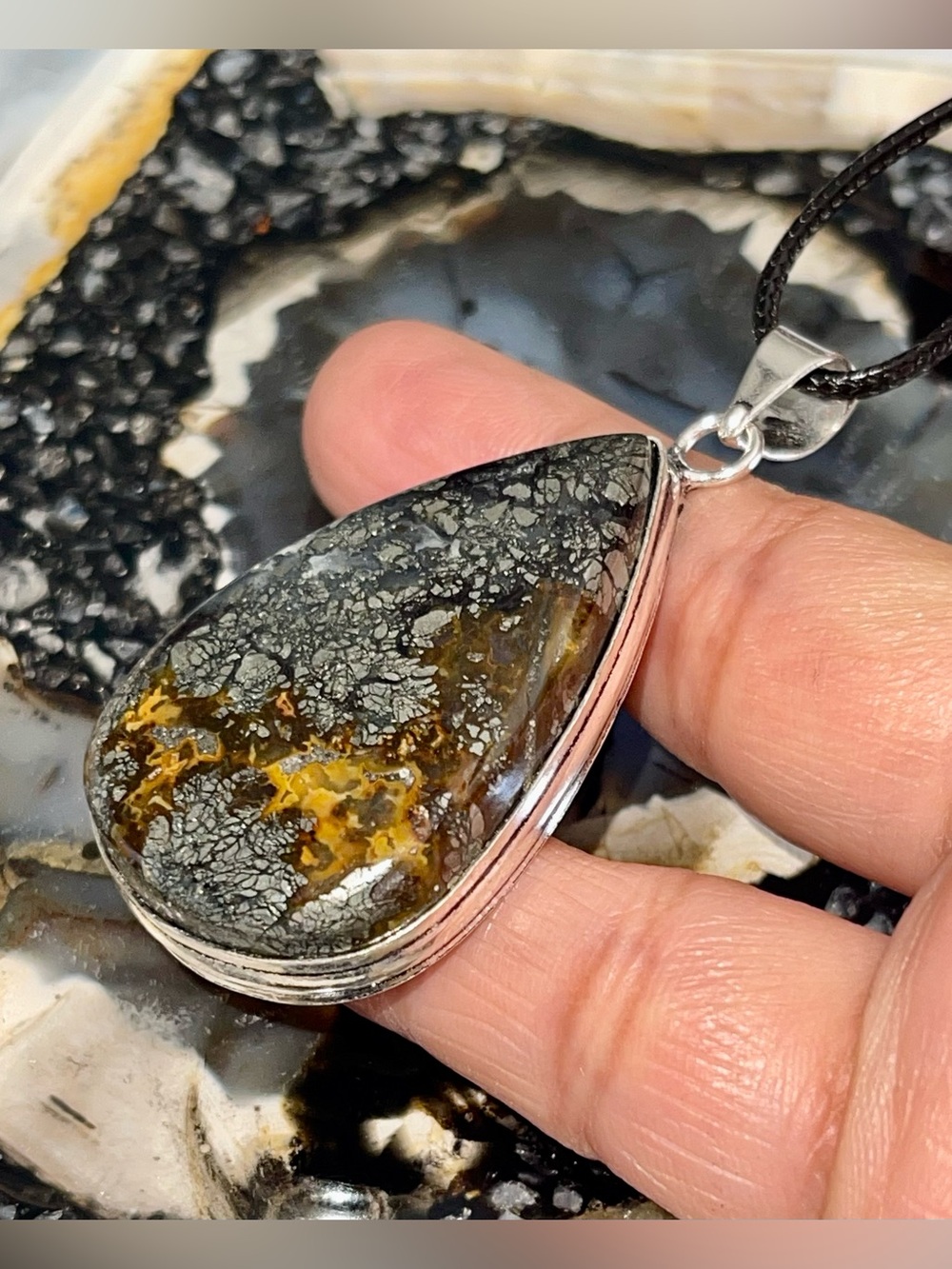 Marcasite Pendant 2 1/4”